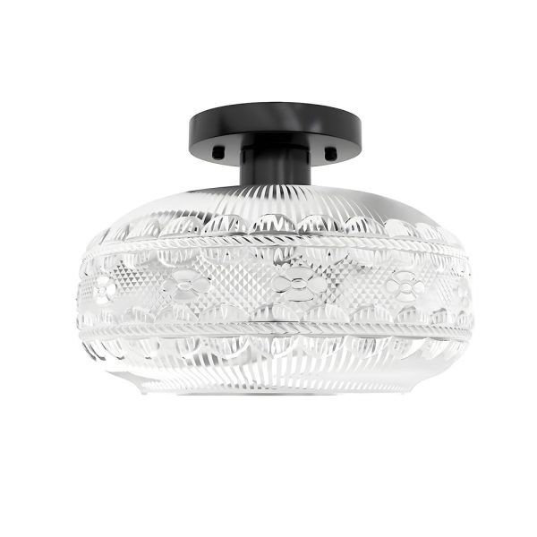 Acrylic Lantern Shade Luxury Matte Metal American Ceiling Lamp - Image 6