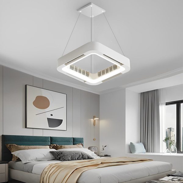 Modern Bladeless Ceiling Fans Lights Inverter Ceiling Fan with Chandelier LED - Image 4