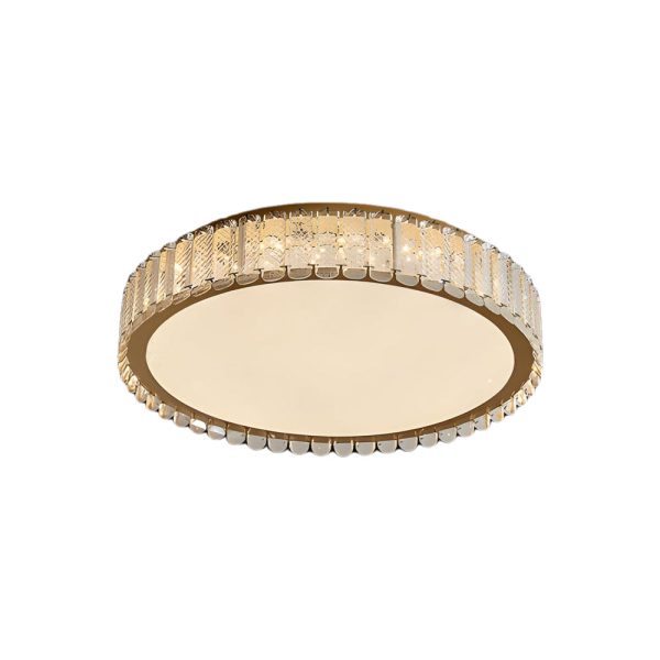 Crystal and Frosted Shade Luxury Round/Square Flush Mount Ceiling Light - Image 7