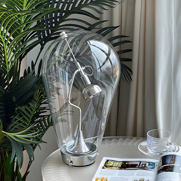 Touch-Dimming Glass Bulb Desk Lamp with Industrial Magnetic Control Design - Image 4