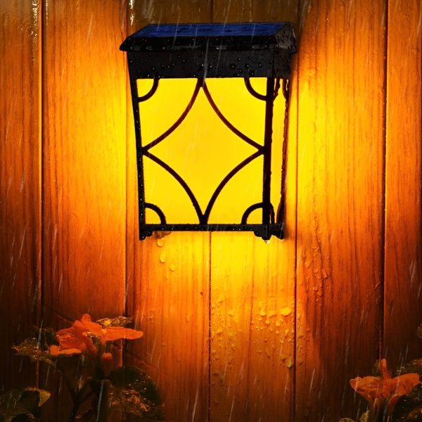 2Pcs Waterproof LED RGB Intelligent Motion Sensor Solar Wall Lights - Image 2