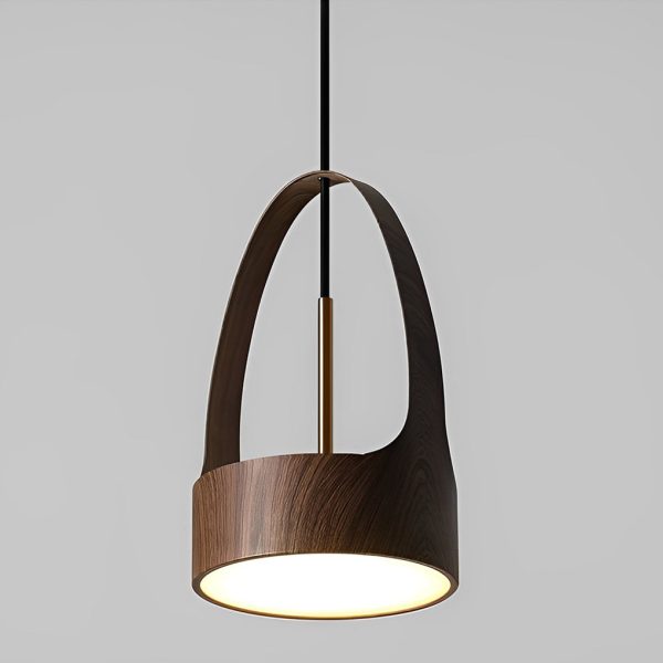 Wood Texture Acrylic LED Creative Nordic Small Chandelier Pendant Lamp - Image 8