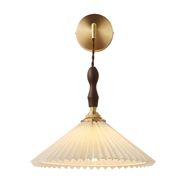 Classic Pleated Shaped LED White Nordic Pendant Lights Wall Lamp - Image 9