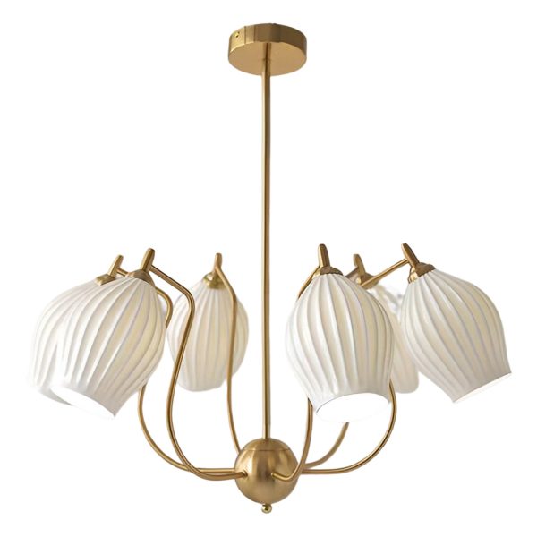 4 Lights Ceramics Flower shaped Warm Light Modern Ceiling Lights - Image 9