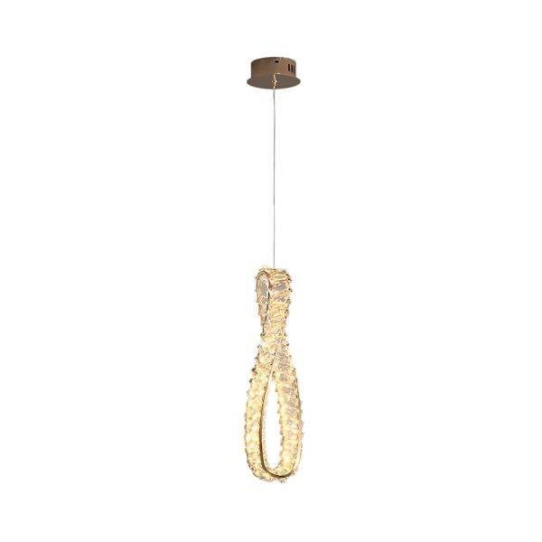 Creative Ring Crystal Circle Luxury LED 3 Step Dimming Modern Chandelier - Image 8