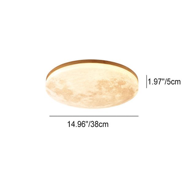 Nordic Minimalist Moon Round Acrylic LED Flush Mount Ceiling Light - Image 13