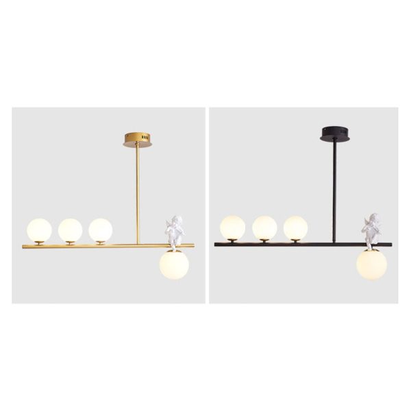 Nordic Luxury Long Glass Ball Angel Island Light 3/4 Light Chandelier - Image 19