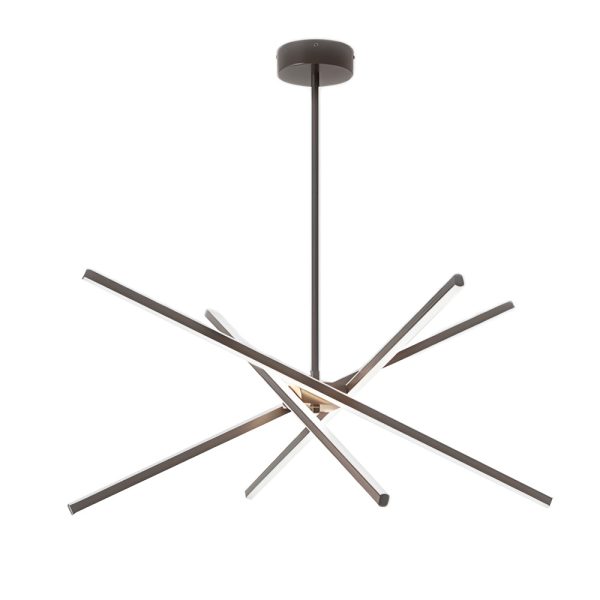 4-Light Dimmable LED Sputnik Linear Chandelier - Image 8