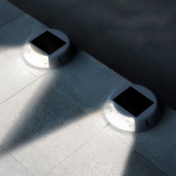Wall Protected Flush Mount-On-Step Lights Solar LED Stairway Landscape Lighting - Image 2