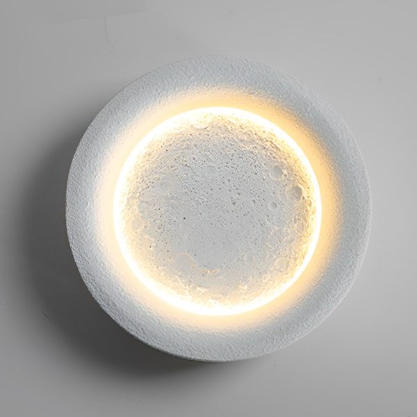 Creative Resin Round Moon LED Nordic Wall Lamp Wall Sconce Lighting - Image 6