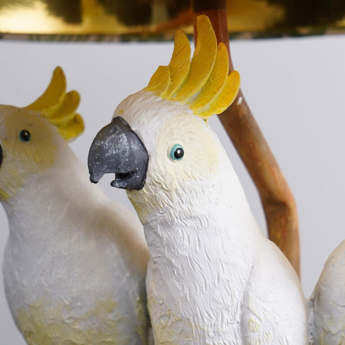 Nordic Leaf Fabric Resin Bird Design 1-Light Table Lamp - Image 9