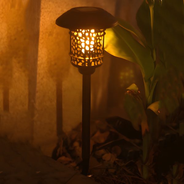 22.4-inch Solar Black Pathway Light with Stake - Image 4
