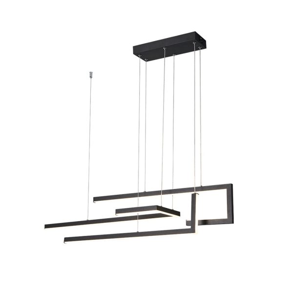 Strips Geometric LED Dimmable with Remote Control Nordic Dining Chandelier - Image 8