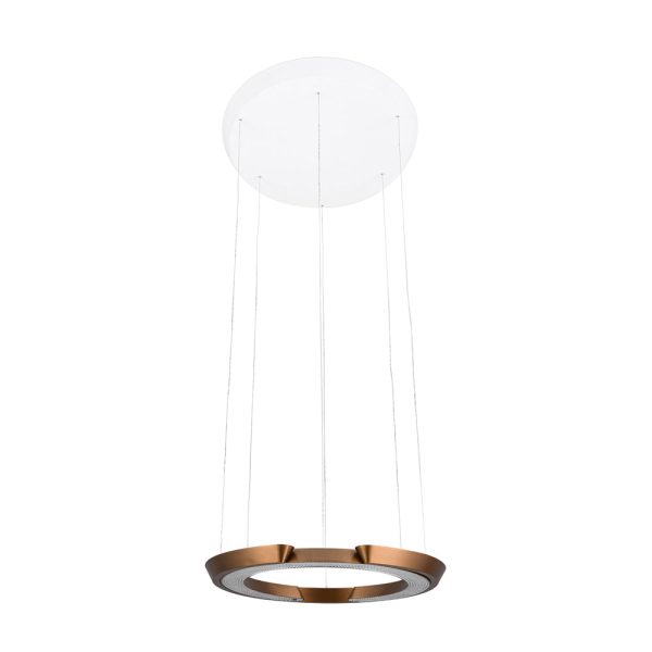 Modern LED Ring-Shaped Pendant Light with Acrylic Shades for Living Room - Image 11