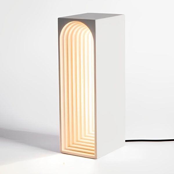 Nordic USB Concrete LED Rectangle Table Lamp - Image 4