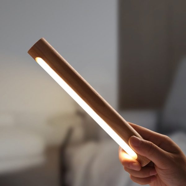 Rotation Wood LED Portable Magnetic USB Touch Night Light - Image 4