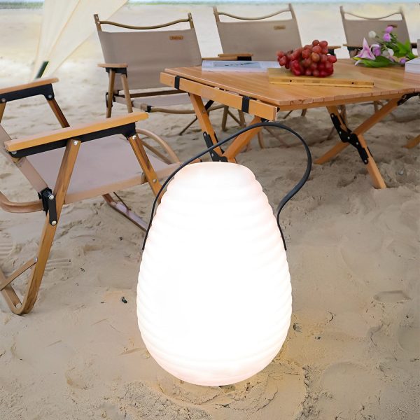 Waterproof Round LED Timing USB Rechargeable Portable Outdoor Lanterns - Image 3
