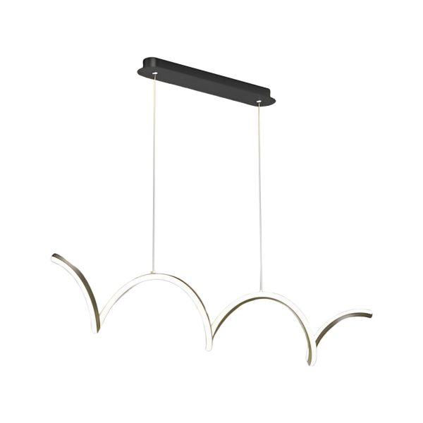 Wave Minimalist Three Step Dimming LED Stepless Dimming Modern Chandelier - Image 8