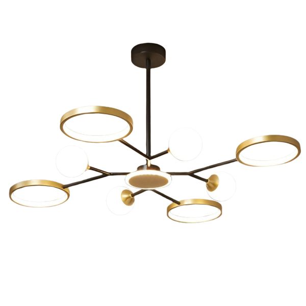 6 Lights Circles LED Modern Ceiling Lights Chandelier Hanging Lamp - Image 8