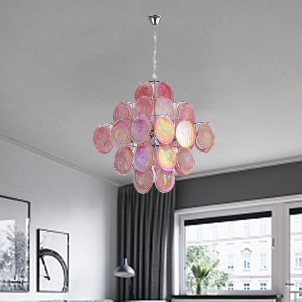 Traditional French Flower Shaped Iron Glass 5/9/12 Light Chandelier For Living Room - Image 13