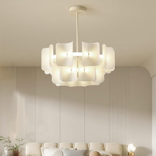 Modern Creative Round Rectangle Iron Aluminum PMMA LED Island Light Chandelier - Image 2
