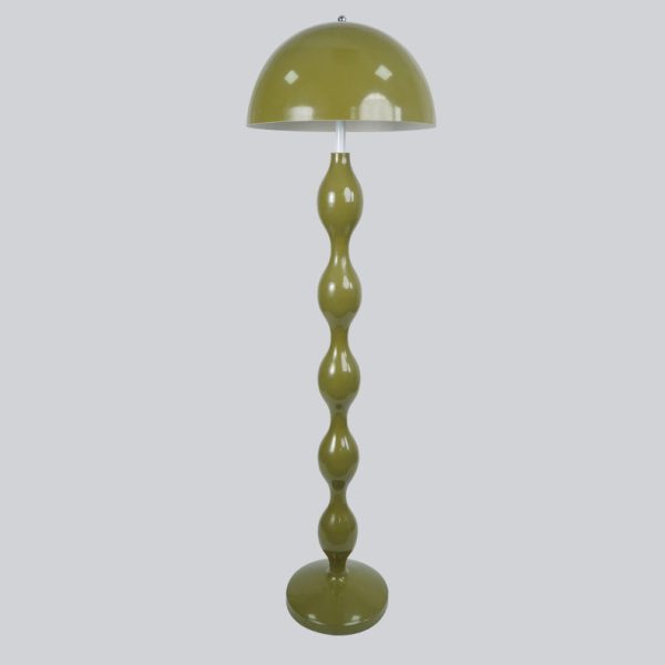 Contemporary Scandinavian Iron Mushroom Shade 1-Light Standing Floor Lamp For Bedroom - Image 12