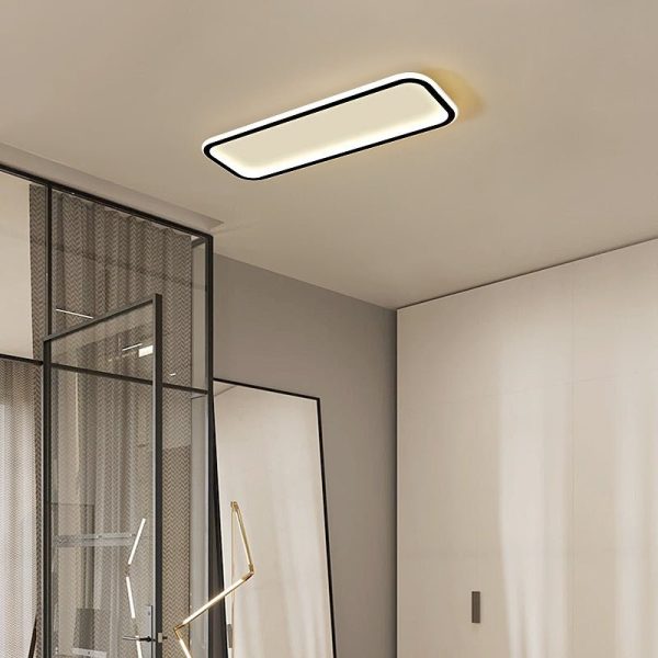 20'' 30'' Simple Modern Flush Mount Light Rectangular Black Light - Image 2
