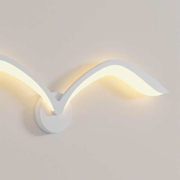 Nordic Minimalist Seagull Acrylic LED Wall Sconce Lamp - Image 14