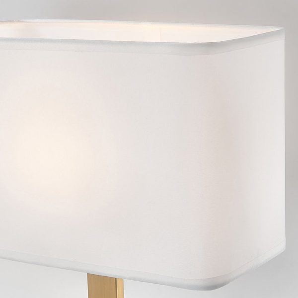 Modern Minimalist Rectangular Cloth Iron 1-Light Table Lamp For Living Room - Image 5
