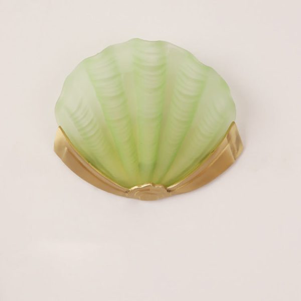 Modern Art Deco Shell Brass Glass 1-Light Wall Sconce Lamp For Living Room - Image 32