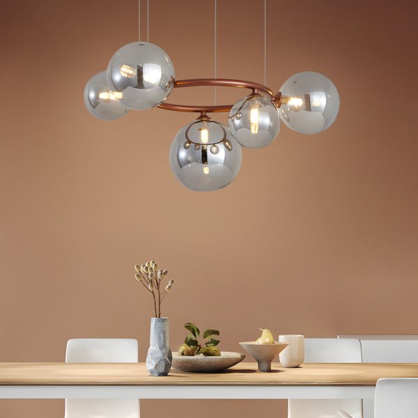 5/7/9-Light Glass Ball Circular Contemporary Chandelier with 3 Step Dimming - Image 5