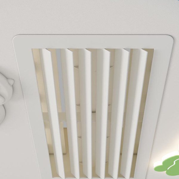 Contemporary Creative Acrylic Astronaut Moon LED Kids Flush Mount Ceiling Invisible Bladeless Fan Light For Bedroom - Image 8
