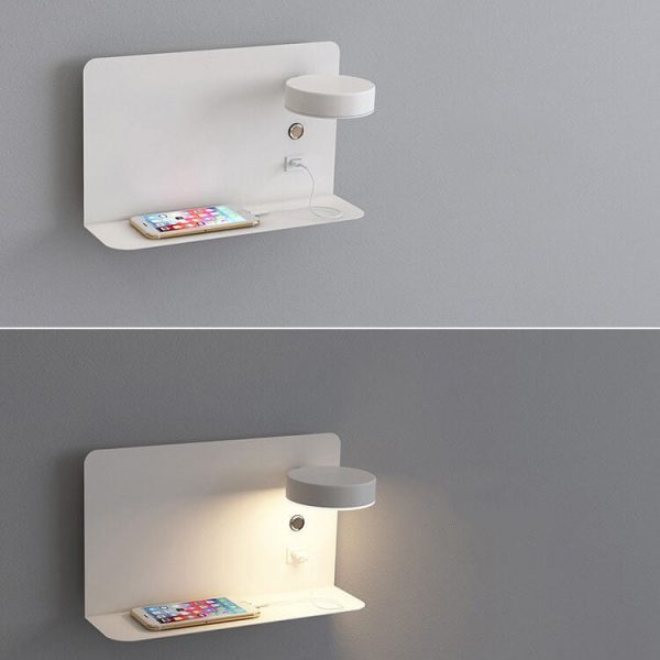 Modern Iron Square LED USB Rechargeable Wall Sconce Lamp - Image 25
