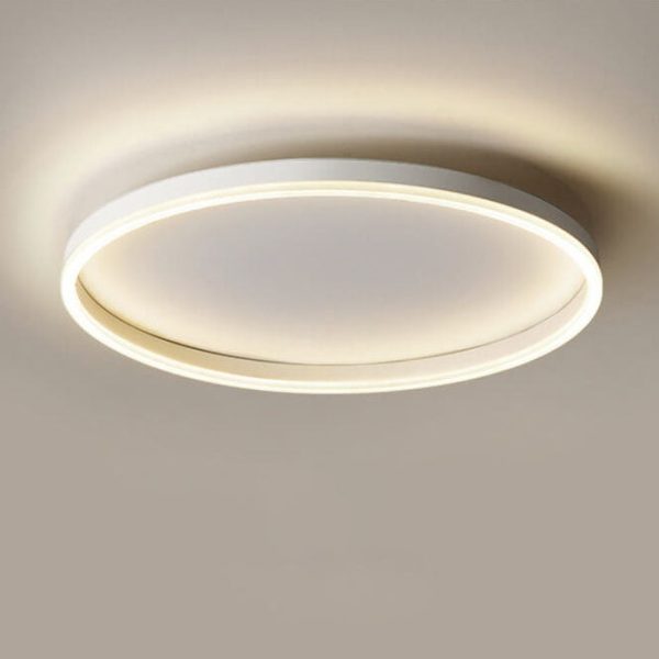 Nordic Minimalist Circle Ring Iron Acrylic LED Flush Mount Ceiling Light - Image 7