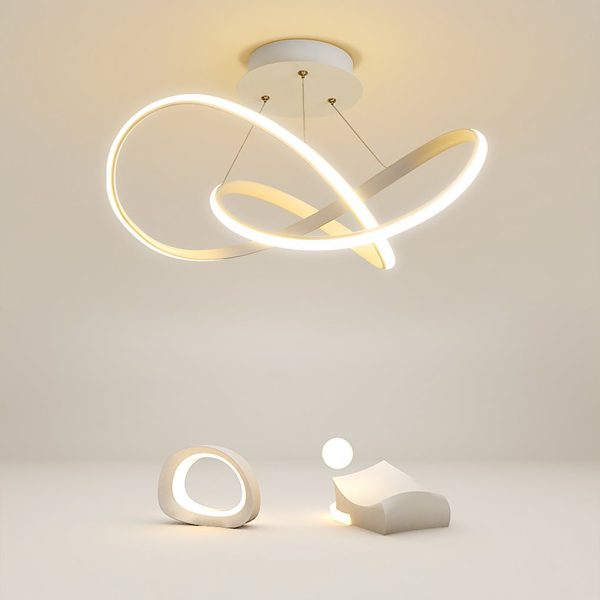 20'' LED Ribbon Modern Flush Mount Ceiling Lights for Living Room - Image 4