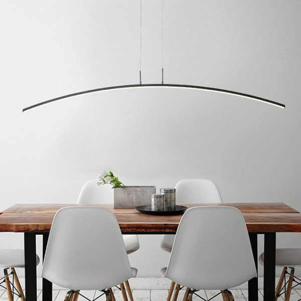 Nordic Minimalist Arch  Linear LED Chandelier - Image 4