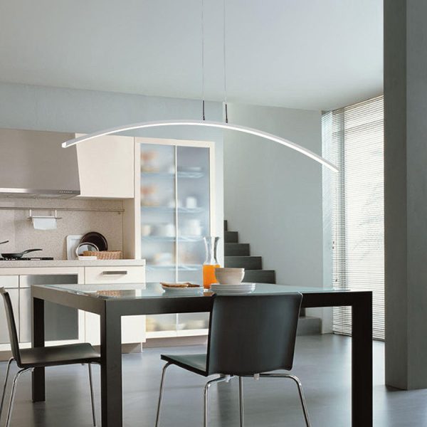 Nordic Minimalist Arch  Linear LED Chandelier - Image 3