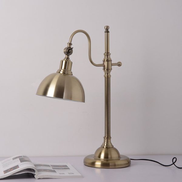 Industrial Retro Gold Iron Long Arm 1-Light LED Table Lamp - Image 3