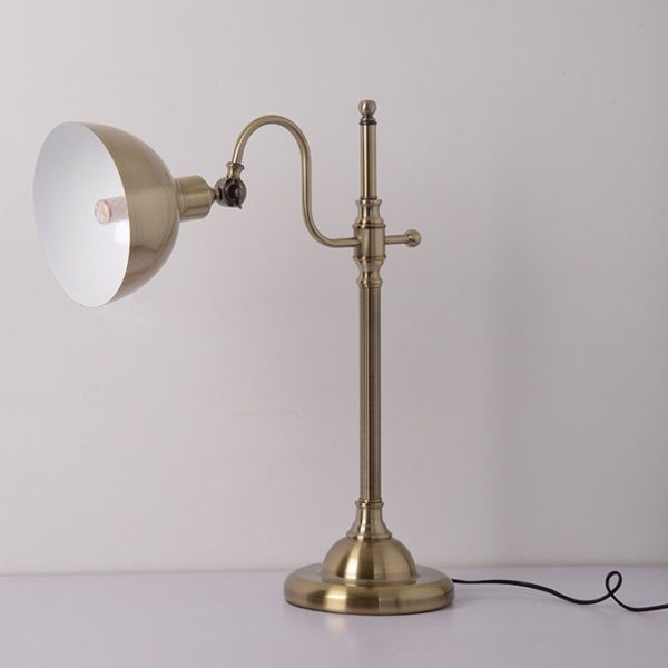 Industrial Retro Gold Iron Long Arm 1-Light LED Table Lamp - Image 9