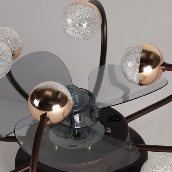 Nordic Creative Branch Cage LED Semi-Flush Mount Ceiling Fan Light - Image 11