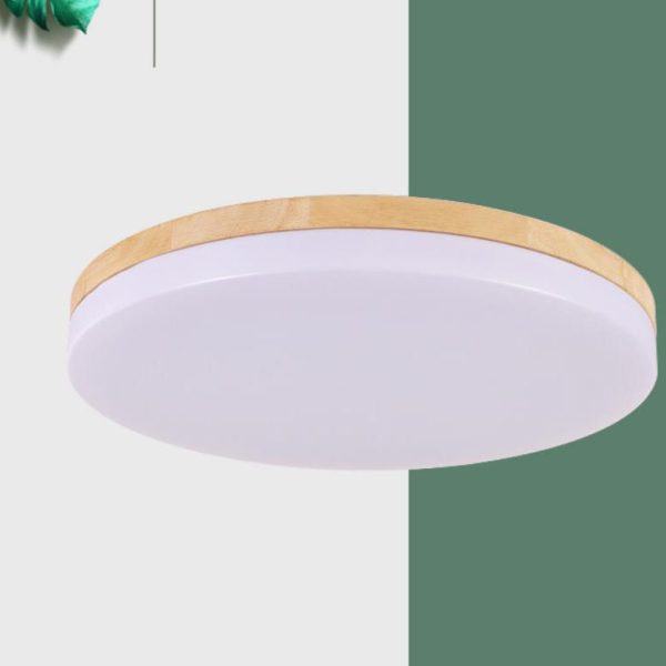 Modern Acrylic Shade Round Log LED Flush Mount Light - Image 6