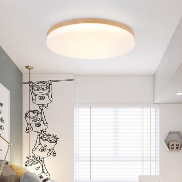 Modern Acrylic Shade Round Log LED Flush Mount Light - Image 18