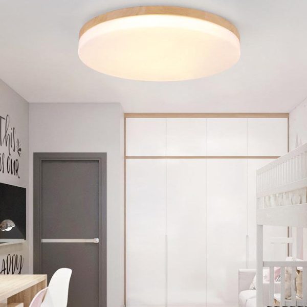 Modern Acrylic Shade Round Log LED Flush Mount Light - Image 19