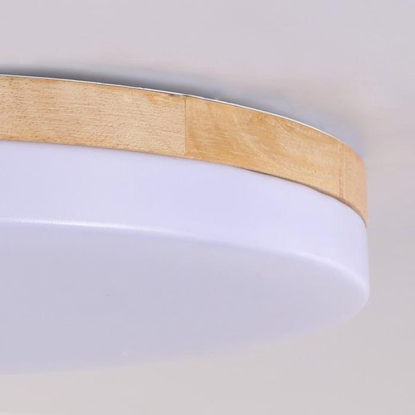 Modern Acrylic Shade Round Log LED Flush Mount Light - Image 13