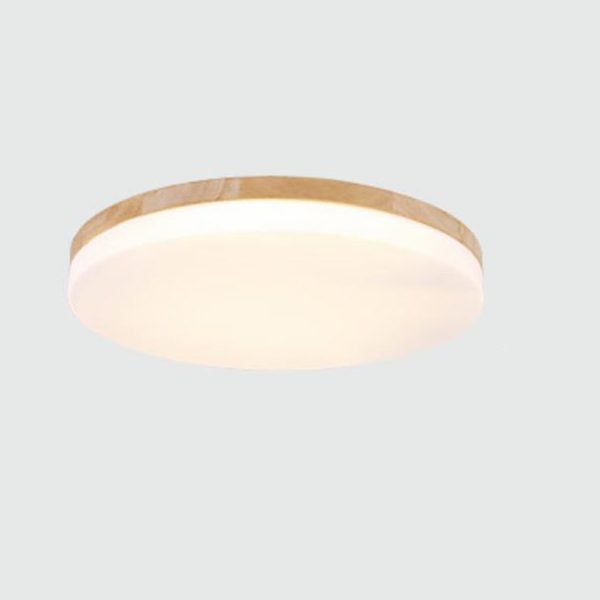 Modern Acrylic Shade Round Log LED Flush Mount Light - Image 2