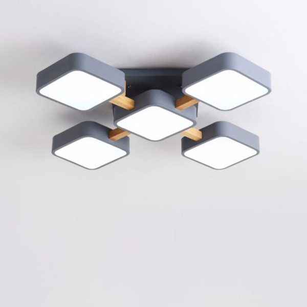 Modern Acrylic Small Cube Combination LED Flush Mount Light - Image 6