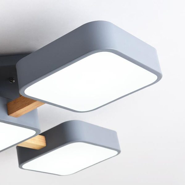 Modern Acrylic Small Cube Combination LED Flush Mount Light - Image 13
