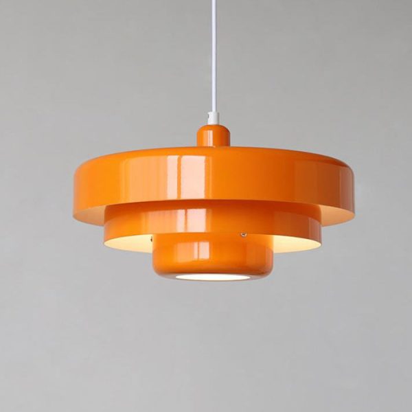 Nordic Vintage Multi-Layered Round Metal 1-Light Pendant Light - Image 9