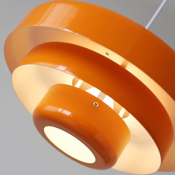 Nordic Vintage Multi-Layered Round Metal 1-Light Pendant Light - Image 13