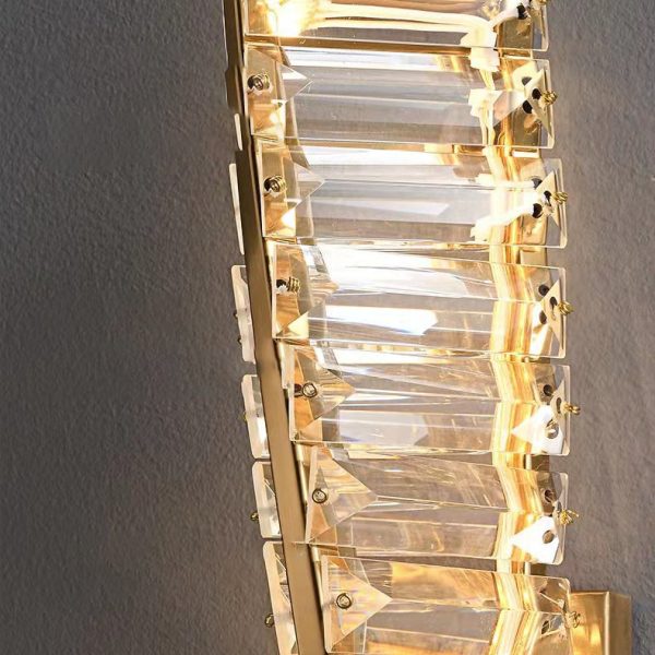 Modern Crystal Light Luxury Spiral Design LED Wall Sconce Lamp - Image 7